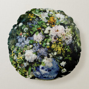 Vase of Flowers Round Cushion