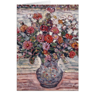 Vase of Flowers, Zinnias by Maurice Prendergast