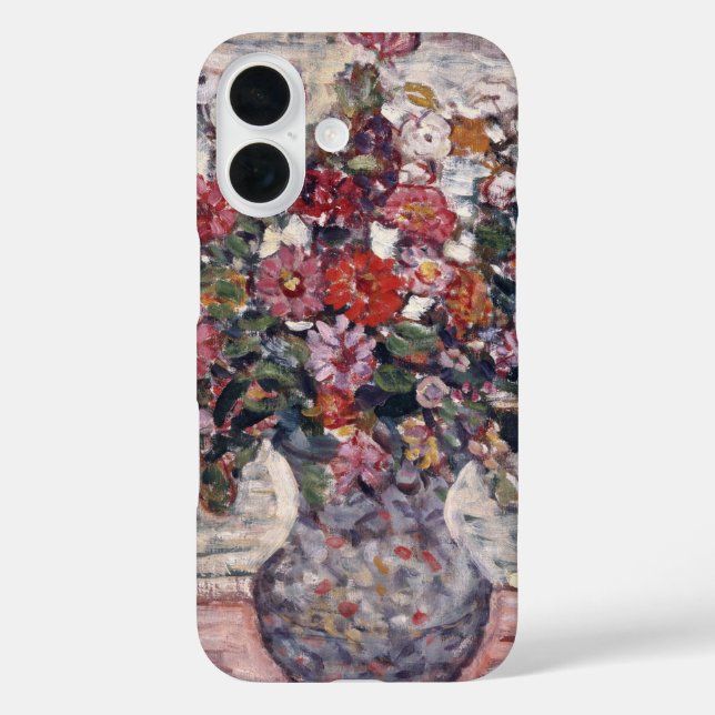 Vase of Flowers, Zinnias by Maurice Prendergast Case-Mate iPhone Case (Back)