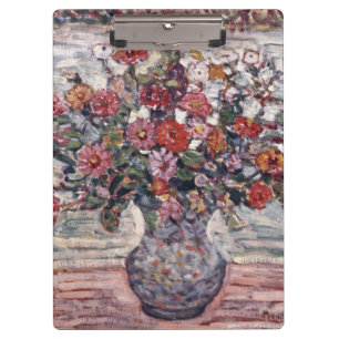 Vase of Flowers, Zinnias by Maurice Prendergast Clipboard