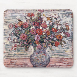 Vase of Flowers, Zinnias by Maurice Prendergast Mouse Pad