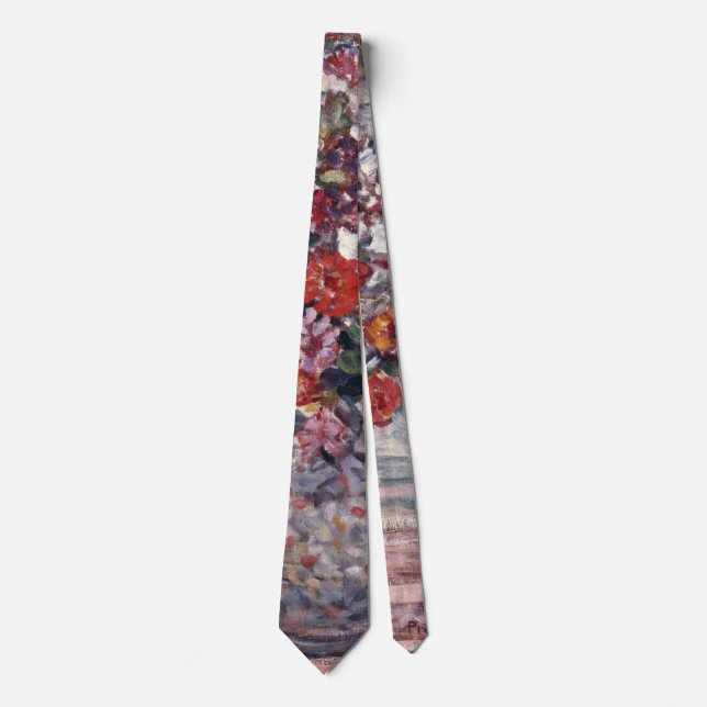 Vase of Flowers, Zinnias by Maurice Prendergast Tie (Front)