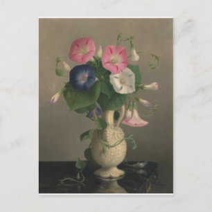 Vase of Morning Glories Postcard