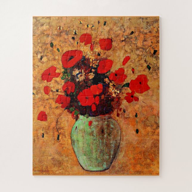 Vase of Poppies by Odilon Redon Jigsaw Puzzle (Vertical)