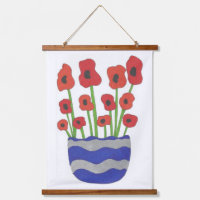 Vase of Poppies Contemporary Art Poster Print
