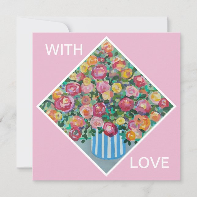 Vase of roses card (Front)