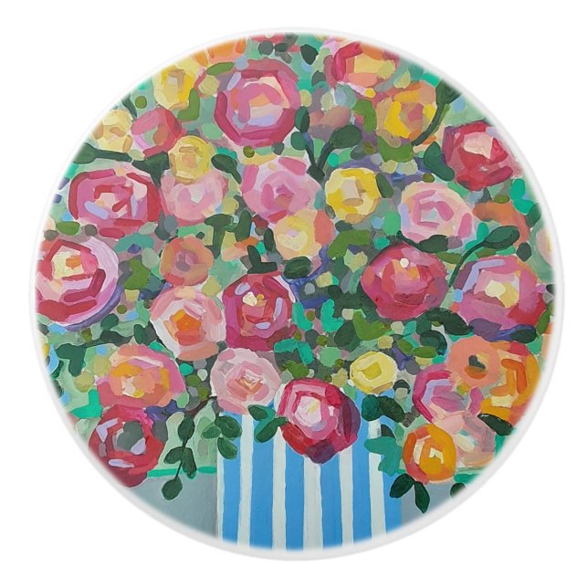 Vase of roses Ceramic Pull (Front)