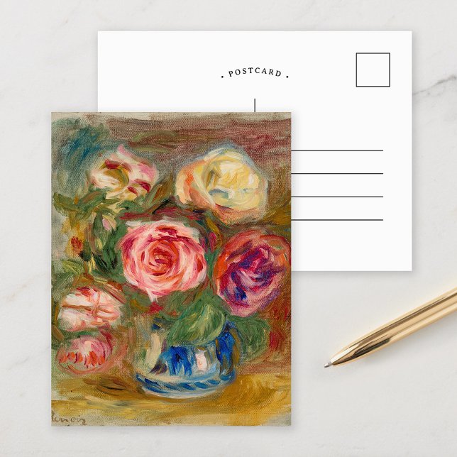 Vase of Roses | Renoir Postcard (Creator Uploaded)