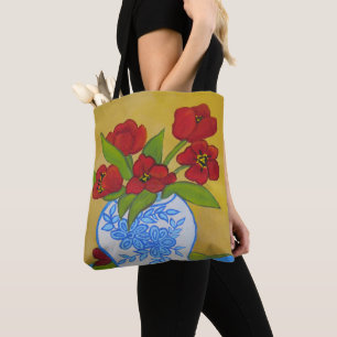 Vase of Tulips Tote Bag