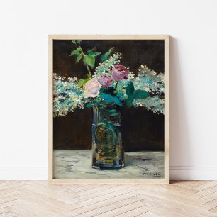 Vase of White Lilacs and Roses   Édouard Manet Poster