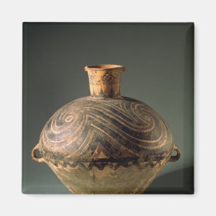 Vase painted with a spiral pattern, from Gansu Magnet