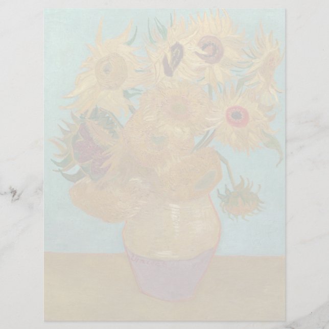 Vase with 12 Sunflowers by Vincent Van Gogh (Front)