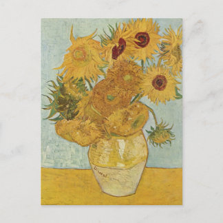 Vase with 12 Sunflowers - Vincent Van Gogh (1888) Postcard