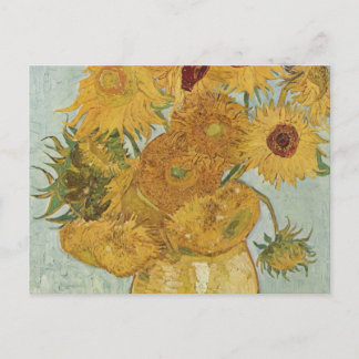 Vase with 12 sunflowers - Vincent Van Gogh Postcard