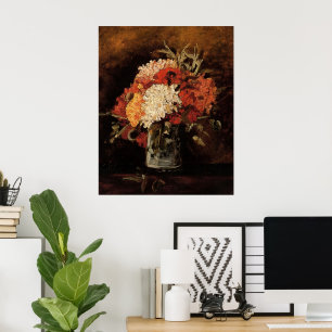 Vase with Carnations by Vincent van Gogh Poster