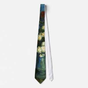 vase with cornflowers and poppies, van Gogh Tie