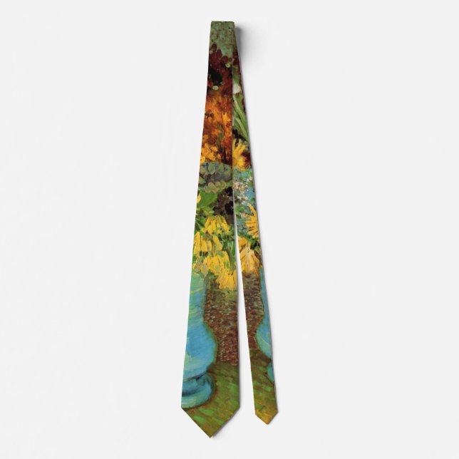 Vase with Daisies and Anemones by Vincent van Gogh Tie (Front)