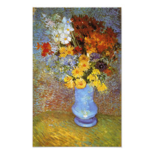 Vase with daisies and anemones - Van Gogh Photo Print