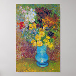 Vase with Daisies and Anemones, Van Gogh Poster