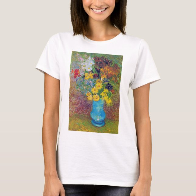 Vase with Daisies and Anemones, Van Gogh T-Shirt (Front)