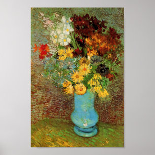 Vase with Daisies & Anemones Van Gogh Fine Art Poster