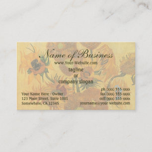 Vase with Fifteen Sunflowers by Vincent van Gogh Business Card
