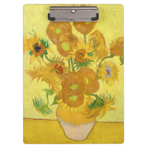 Vase with fifteen sunflowers by Vincent Van Gogh  Clipboard