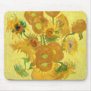 Vase with fifteen sunflowers by Vincent Van Gogh Mouse Pad