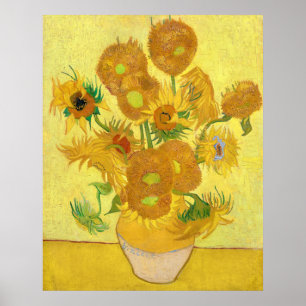 Vase with fifteen sunflowers by Vincent Van Gogh  Poster