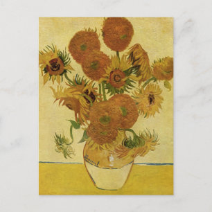 Vase with Fifteen Sunflowers, Van Gogh Fine Art Postcard