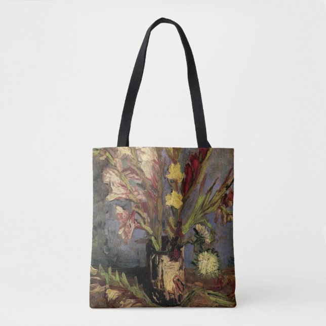 Vase with Gladioli by Vincent van Gogh Tote Bag (Front)
