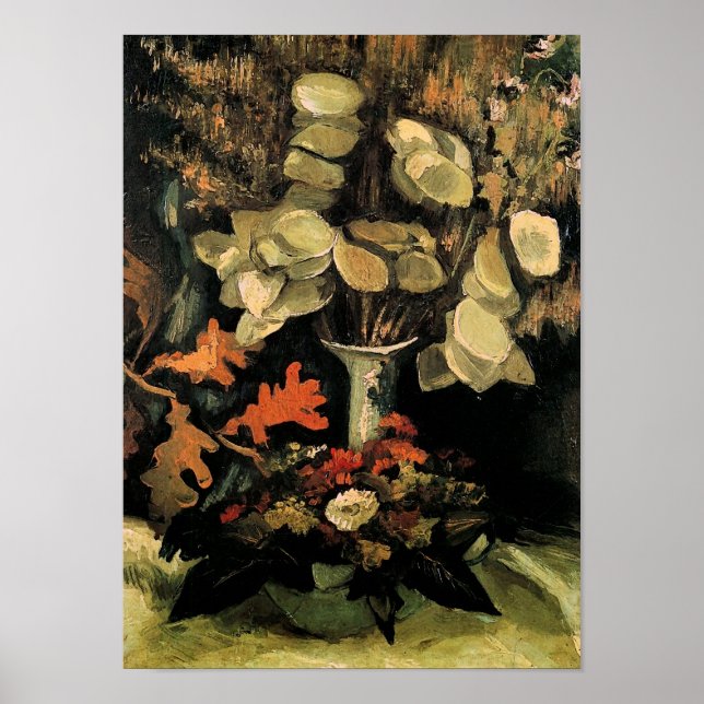 Vase with Honesty (F76) Van Gogh Fine Art Poster (Front)
