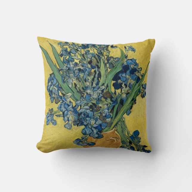 Vase with Irises by Van Gogh Cushion (Front)