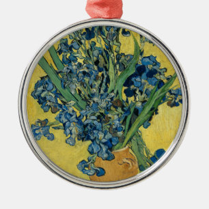 Vase with Irises by Van Gogh - Still Life Metal Tree Decoration