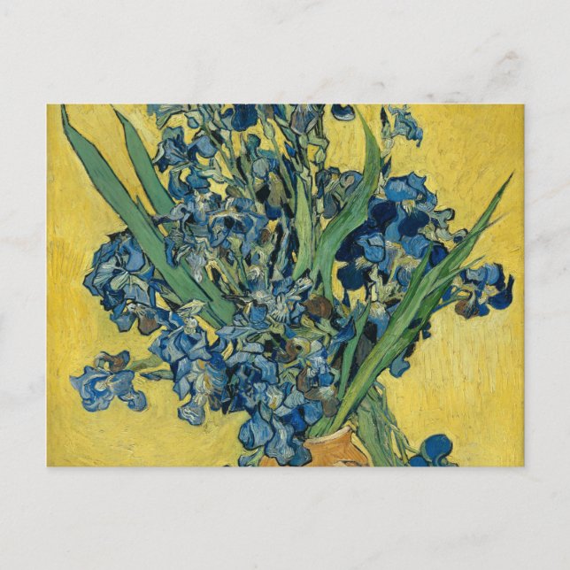 Vase with Irises by Van Gogh - Still Life Postcard (Front)