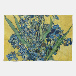 Vase with Irises by Van Gogh - Still Life Tea Towel