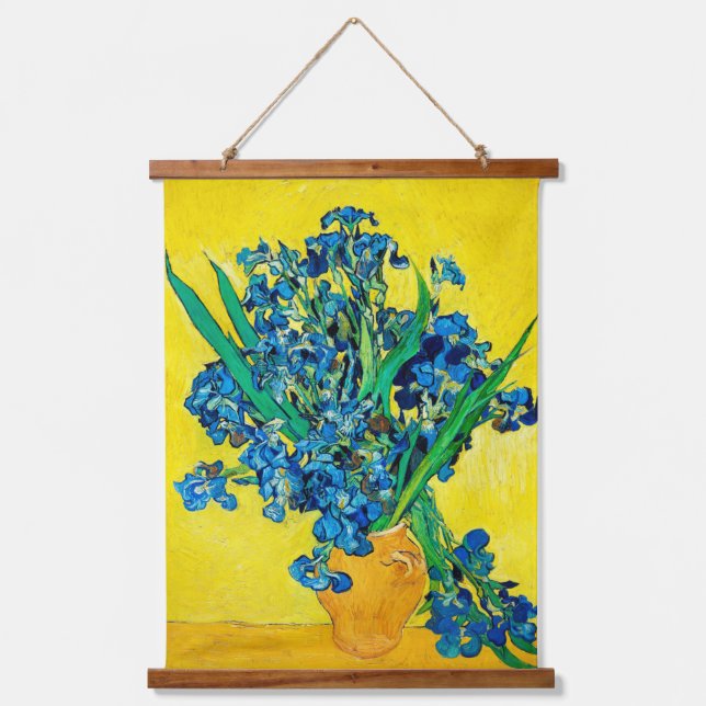 Vase with Irises, Van Gogh Hanging Tapestry (Front)