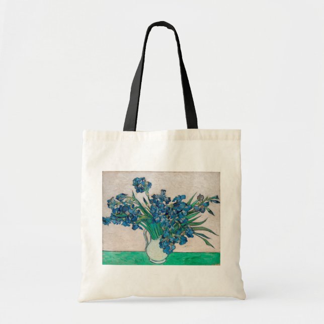 Vase with Irises, Van Gogh Tote Bag (Front)