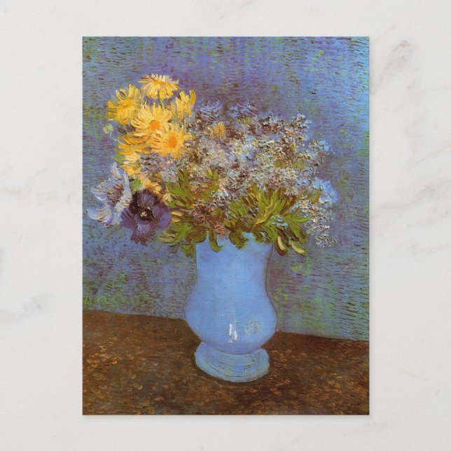 Vase with Lilacs and Daisies by Vincent van Gogh Postcard (Front)