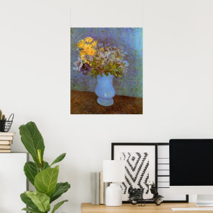 Vase with Lilacs and Daisies by Vincent van Gogh Poster