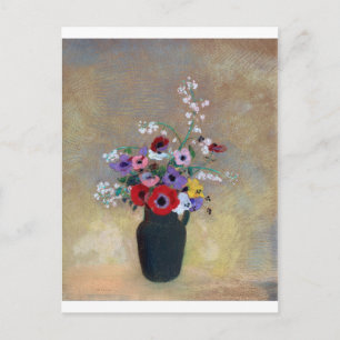 Vase with Mixed Flowers, Redon Postcard