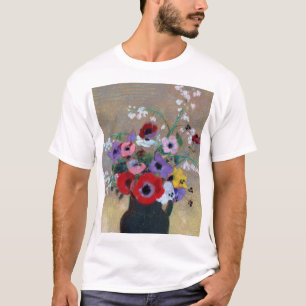 Vase with Mixed Flowers, Redon T-Shirt