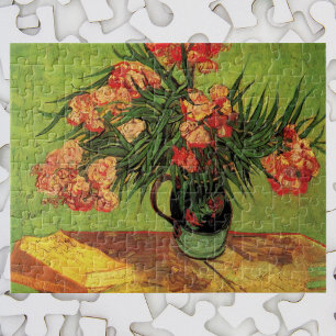 Vase with Oleanders and Books by Vincent van Gogh Jigsaw Puzzle