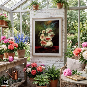 Vase with Peonies by Vincent van Gogh Poster