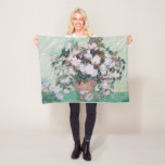 Vase with Pink Roses, Van Gogh Fleece Blanket<br><div class="desc">Vincent Willem van Gogh (30 March 1853 – 29 July 1890) was a Dutch post-impressionist painter who is among the most famous and influential figures in the history of Western art. In just over a decade, he created about 2, 100 artworks, including around 860 oil paintings, most of which date...</div>