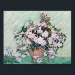 Vase with Pink Roses, Van Gogh Poster<br><div class="desc">Vincent Willem van Gogh (30 March 1853 – 29 July 1890) was a Dutch post-impressionist painter who is among the most famous and influential figures in the history of Western art. In just over a decade, he created about 2, 100 artworks, including around 860 oil paintings, most of which date...</div>