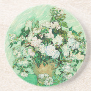 Vase with Pink Roses, Vincent Van Gogh Coaster