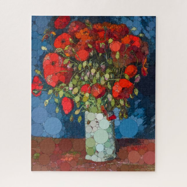 Vase with Poppies by After Vincent van Gogh Jigsaw Puzzle (Vertical)