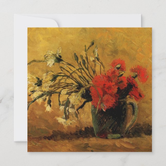 vase with red and white carnations, van Gogh (Front)