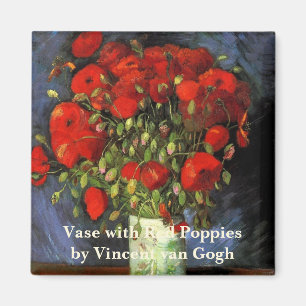 Vase with Red Poppies by Vincent van Gogh Magnet